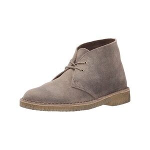 Clarks Leather Suede Desert Boot in Taupe Tan
